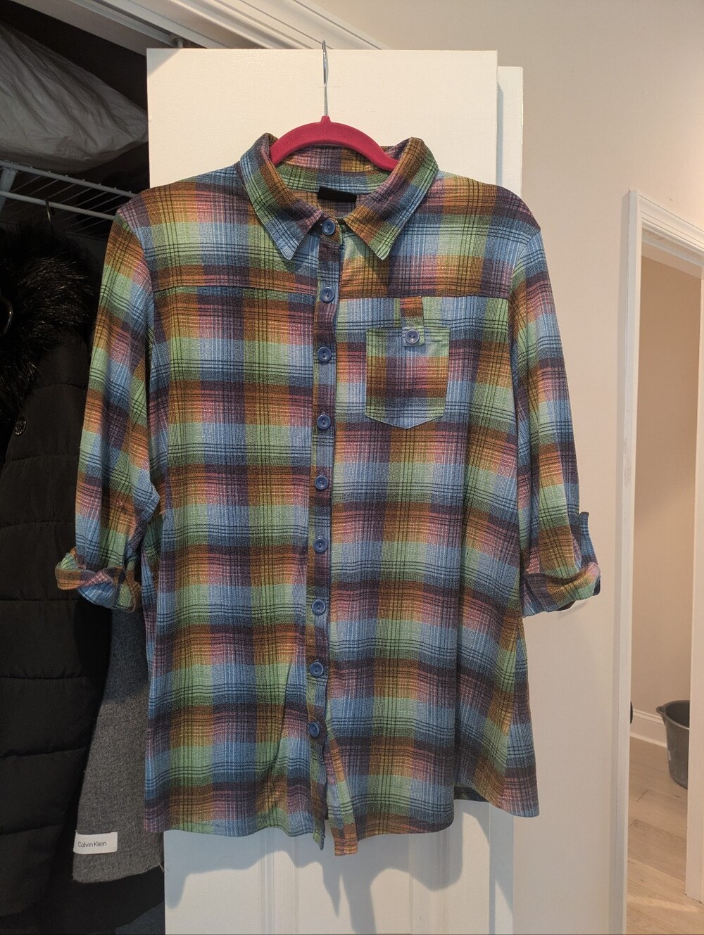 Torrid Multicolor Plaid Button-Down Shirt